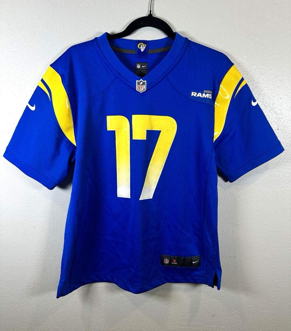 Nike Los Angeles Rams Puka Nacua #17 Blue/Yellow Jersey Size L NFL Youth